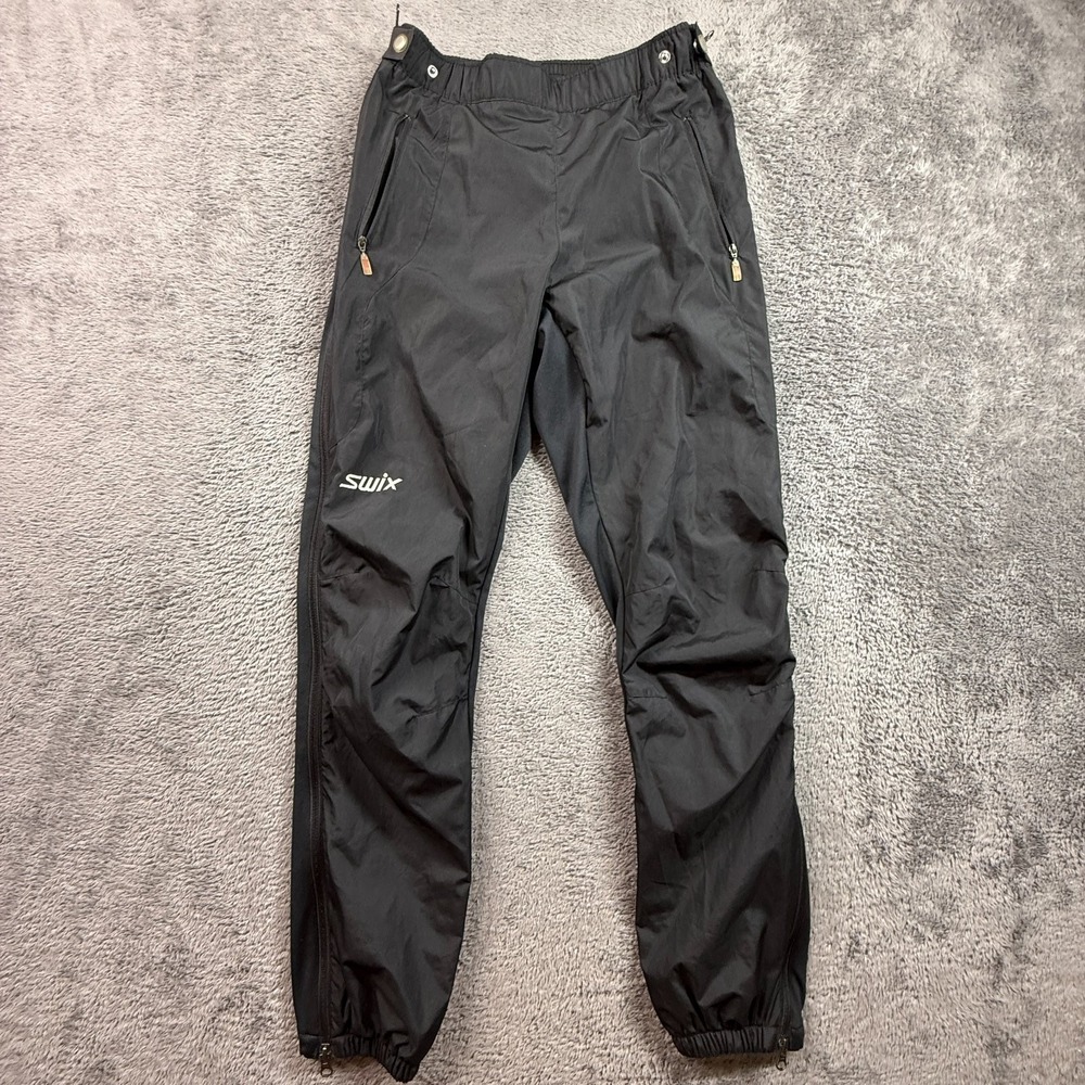 Swix Universal X Pants Cross Country Ski Black Side Zip Mens Size S 22660